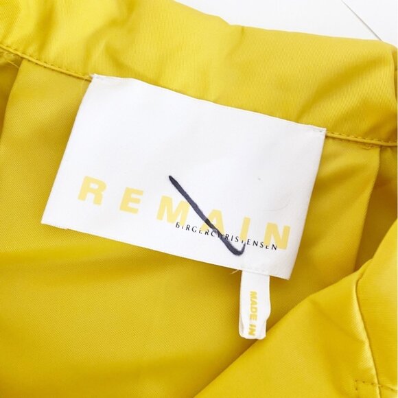 New Remain Birger Christensen Storm Shirt Jacket Yellow Size 10 - Picture 6 of 9